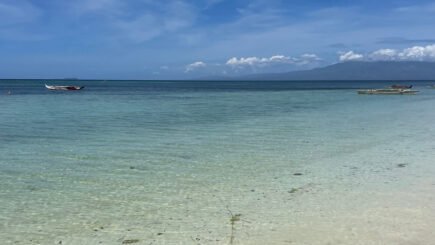 Beautiful beach in Siquijor with turquoise water and clear skies